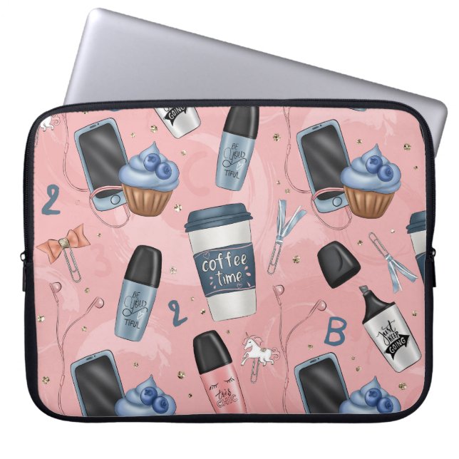 Tillbaka till School Laptop sleeve för flickor (Framsidan)