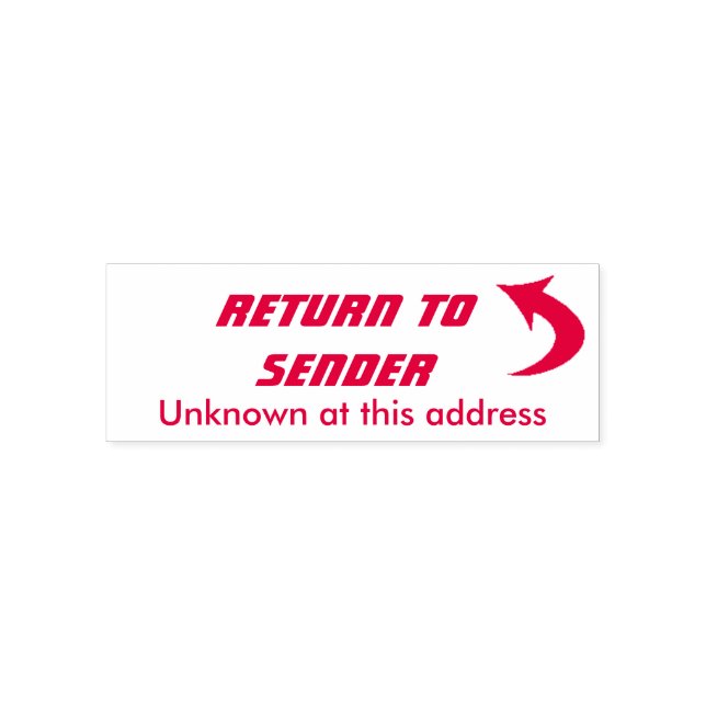 Tillbaka till Sender frimärke Självfärgande Stämpel (Design)