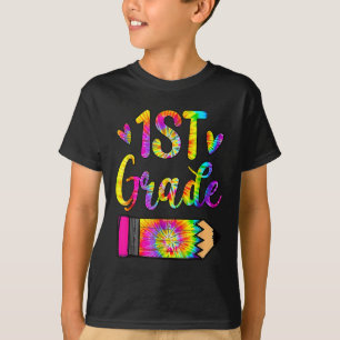 Tillbaka till skolan 1:a klass lärarens tie-dye t shirt