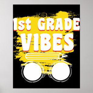 Tillbaka till skolan 1:a klassens stämning T-shirt Poster