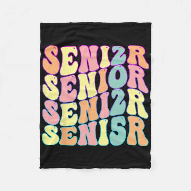 Tillbaka till skolan 2025 Senior 2025 Cl Of 2025  Fleecefilt (Framsidan)