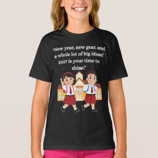 Tillbaka till skolan 2027 Barn Motiverande T Shirt