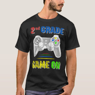 Tillbaka till skolan 2:a andra klass spelare video t shirt