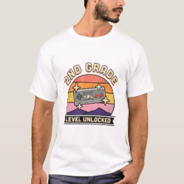 Tillbaka till skolan 2:a klass nivå upplåst pojke t shirt