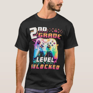 Tillbaka till skolan 2:a klass pojkar gamer första t shirt