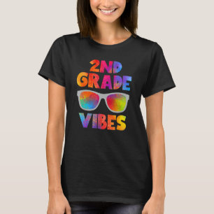 Tillbaka till skolan 2:a klass vibbar barn lärare t shirt