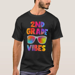 Tillbaka till skolan 2:a klass vibbar barn lärare t shirt