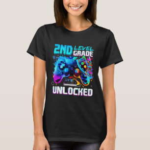Tillbaka till skolan 2:a klassnivå upplåst Gamer K T Shirt
