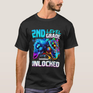 Tillbaka till skolan 2:a klassnivå upplåst Gamer K T Shirt