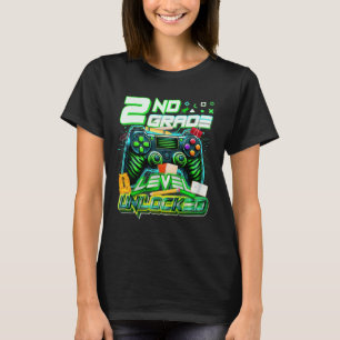 Tillbaka till skolan 2:a klassnivån upplåst Gamer T Shirt