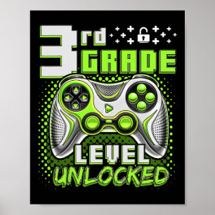 Tillbaka till skolan 3:e klass pojke gamer första  poster