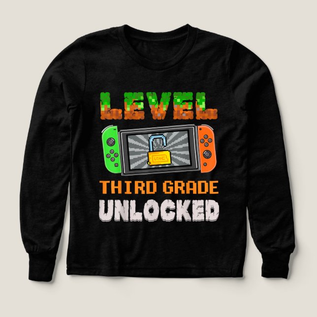 Tillbaka till skolan 3:e klass pojke Gamer  T Shirt (Design framsida)