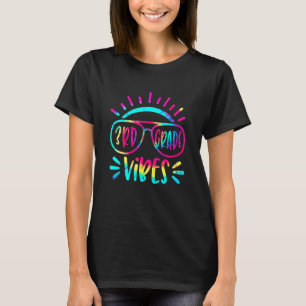 Tillbaka till skolan 3:e klassens vibbar squad tie t shirt