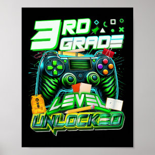 Tillbaka till skolan 3:e klassnivå upplåst Gamer F Poster