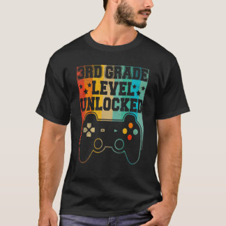 Tillbaka till skolan 3:e klassnivå upplåst videosp t shirt