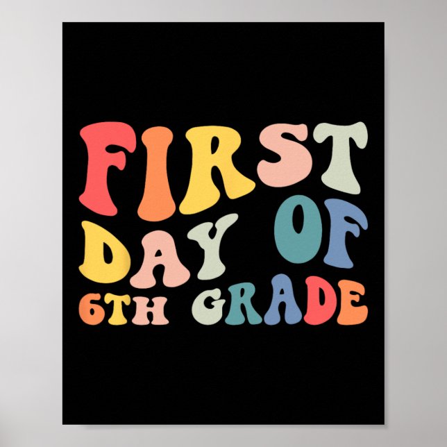 Tillbaka till skolan 6:e klass 6:e klass Groovy lä Poster (Framsidan)