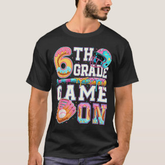 Tillbaka till skolan 6:e klass baseboll låt oss sp t shirt