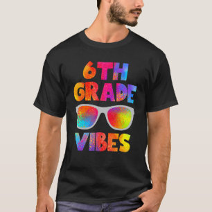Tillbaka till skolan 6:e klassens vibbar barn lära t shirt