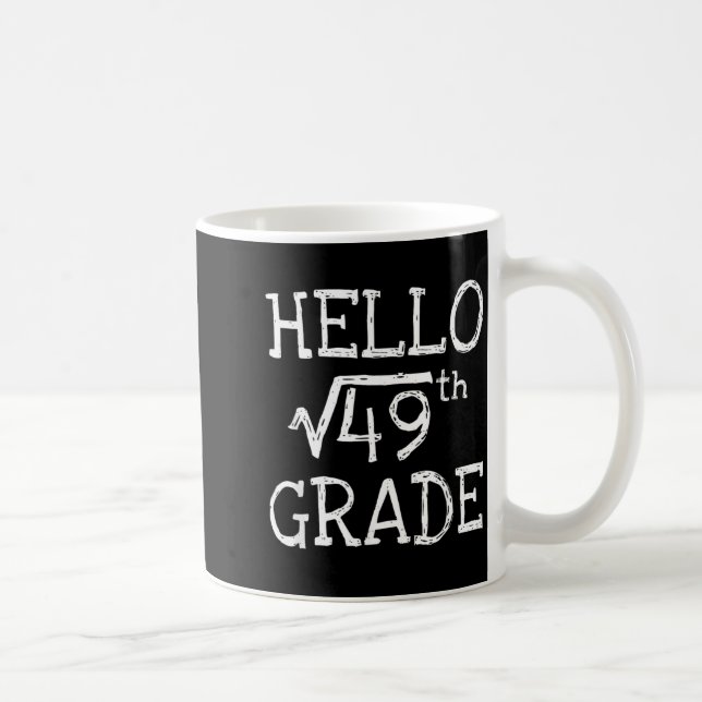Tillbaka till skolan 7:e klass kvadratroten ur 49  kaffemugg (Höger)