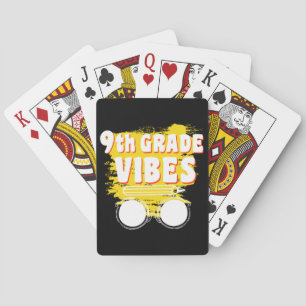 Tillbaka till skolan 9:e klassens vibbar skjorta f casinokort