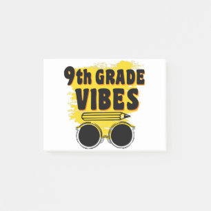 Tillbaka till skolan 9:e klassens vibe-tröja först post-it block