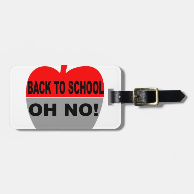 Tillbaka till skolan å nej bagagebricka (Horisontell Framsida)