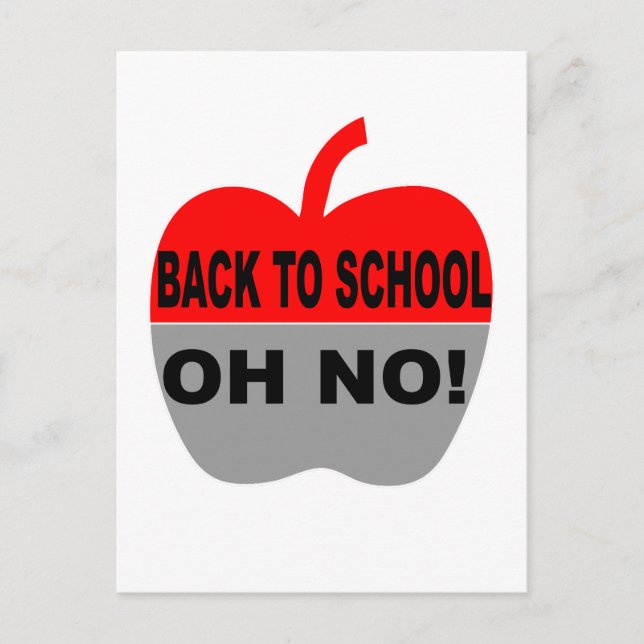Tillbaka till skolan, å nej vykort (Framsida)