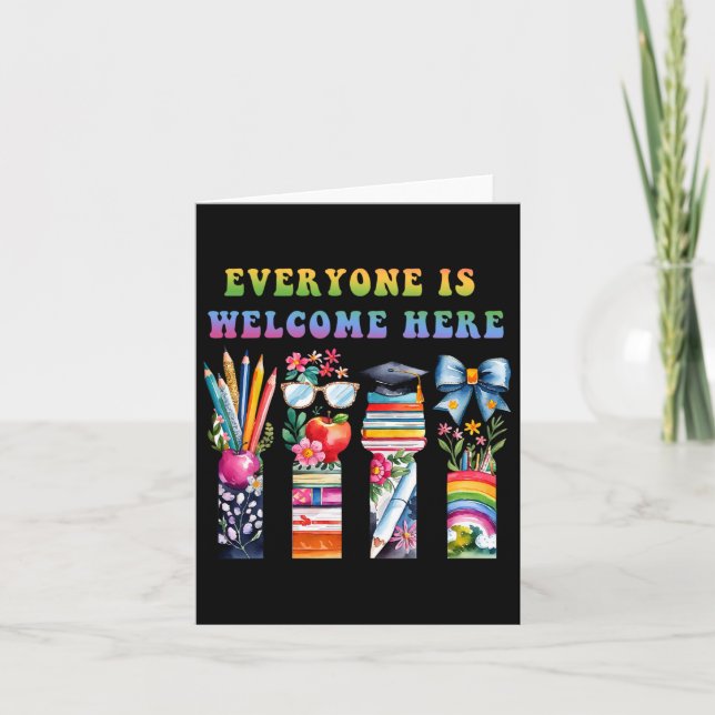 Tillbaka till skolan alla är välkomna här för lära kort (Framsida)