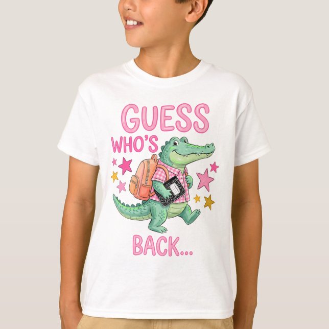 Tillbaka till skolan Alligator T- tröja . (Framsida)