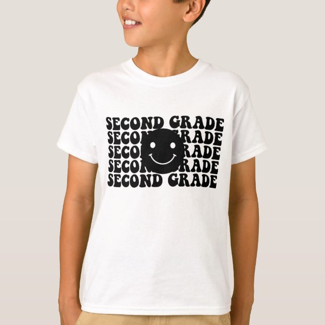 Tillbaka till skolan andra klass lärare t shirt (Framsida)