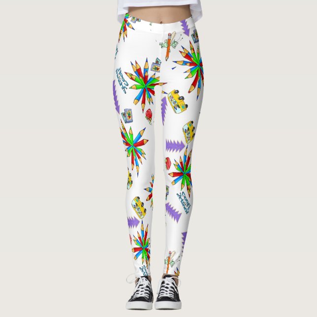 Tillbaka till skolan är coola Leggings (Framsida)