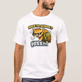Tillbaka till skolan - arg rolig kattdesign t shirt