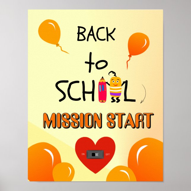 Tillbaka till skolan barn poster (Framsidan)
