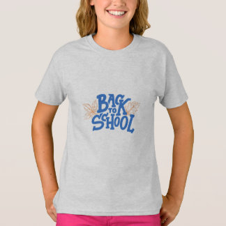 Tillbaka till skolan Barn Retro Blå T-Shirt