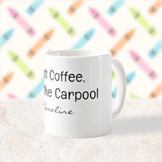 Tillbaka till skolan Carpool-mamma Kaffemugg