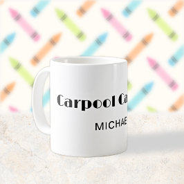 Tillbaka till skolan Carpool Pappa Kaffemugg