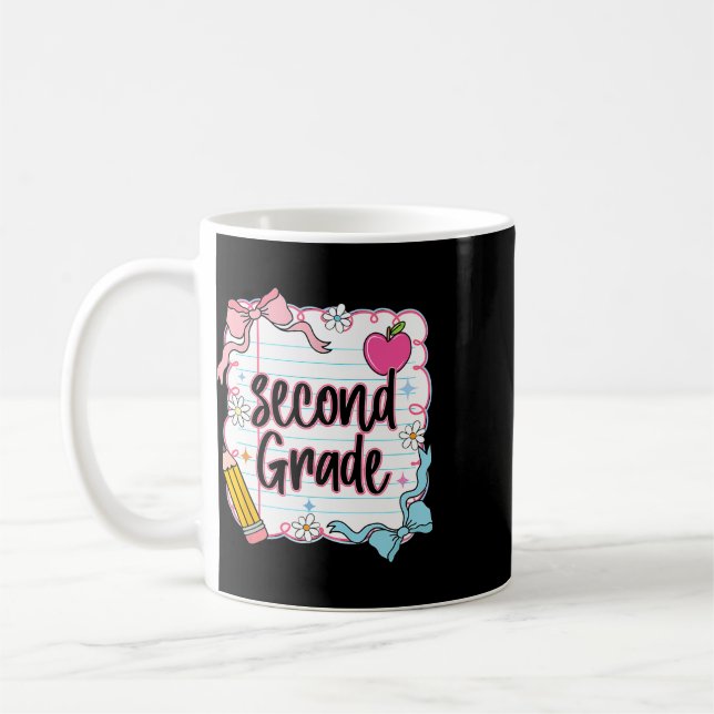 Tillbaka till skolan Coquette Snygg Andra Klass Fö Kaffemugg (Vänster)