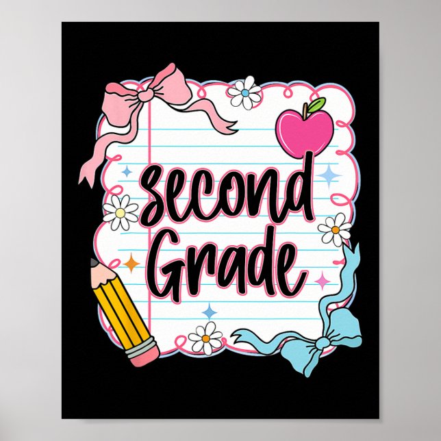 Tillbaka till skolan Coquette Snygg Andra klass Fö Poster (Framsidan)