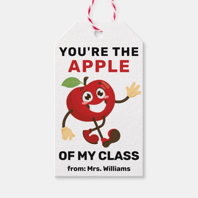 Tillbaka till skolan Du är mitt klassrums äpple Presentetikett (Framsidan)