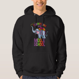 Tillbaka till skolan Elefant trumpetar in på mella Hoodie