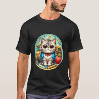 Tillbaka till skolan Exotisk korthårig katt Pojkar T Shirt