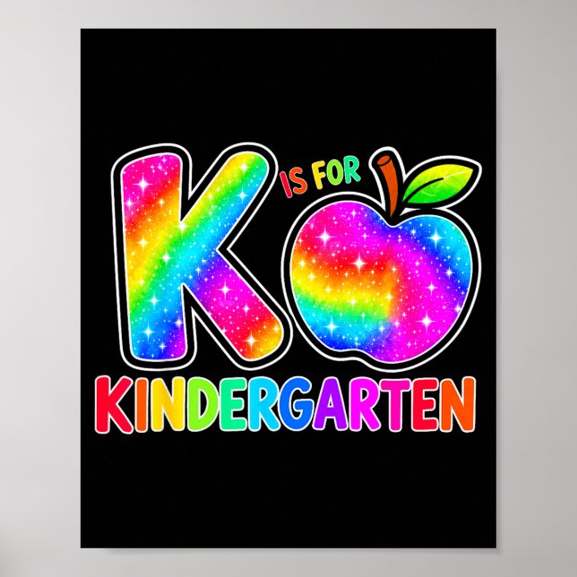 Tillbaka till skolan f är för förskolebarn regnbåg poster (Framsidan)
