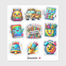 Tillbaka till skolan färgglada element uppsättning