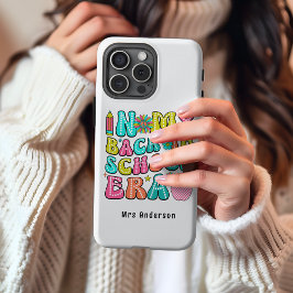 Tillbaka till skolan färgrik retro lärare 