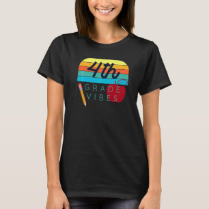 Tillbaka till skolan Fjärde klass lärare Barn Fjär T Shirt