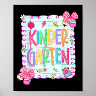 Tillbaka till skolan förskola Coquette pennbåge Poster