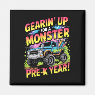 Tillbaka till skolan Förskola Pre-k Monster Truck Magnet
