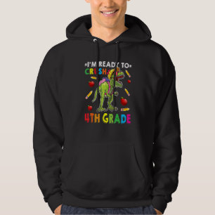 Tillbaka till skolan Första dagen Skol crush 4:e k Hoodie