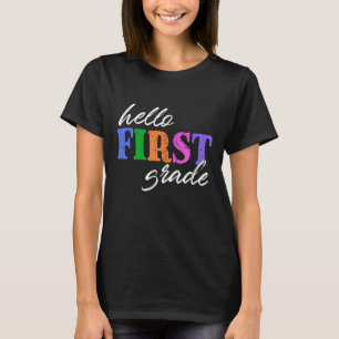 Tillbaka till skolan första klass för pojkar flick t shirt