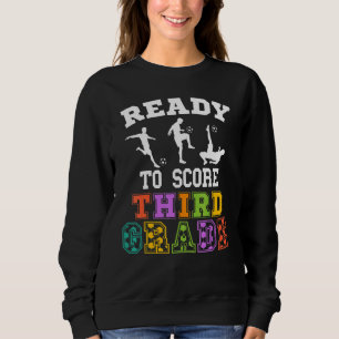 Tillbaka till skolan Fotboll redo att göra mål Tre T Shirt